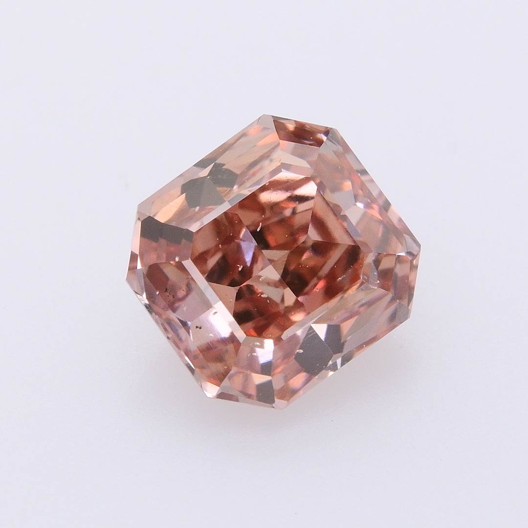 Diamond and Fancy Brownish Orangy Pink Diamond Pendant